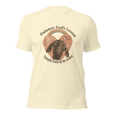 Light beige t-shirt with a graphic of a bear and the text "Pawtucket Golf's Lesson."